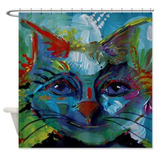  Shower Curtain Abstract Cat Francis  Use code FREECART at Checkout