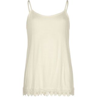 Essential Girls Crochet Trim Cami Cream In Sizes X Small, Large, Smal