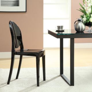 Modway Casper Stackable Dining Side Chairs   Set of 2 Black   EEI 906 BLK