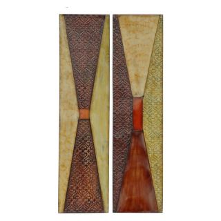 Crestview Collection Tall Metal Wall Plaque   Set of 2 Multicolor   CVTWA1100
