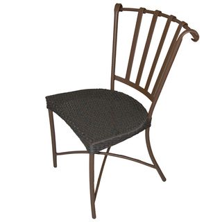 Keywest Side Bistro Mocha Weave Chair (set Of 2) (MochaMaterials Steel, wickerFinish MochaWeather resistant YesDimensions 32.5 inches high x 22 inches wide x 21.5 inches deepWeight 39 pounds )