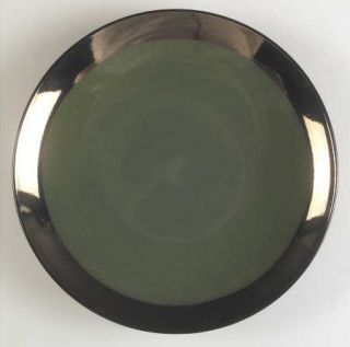 Oneida Solare Green Dinner Plate, Fine China Dinnerware   Black&Green,Vines,Coup