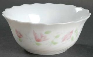 Arcopal Florentine Fruit/Dessert (Sauce) Bowl, Fine China Dinnerware   Pink Flow