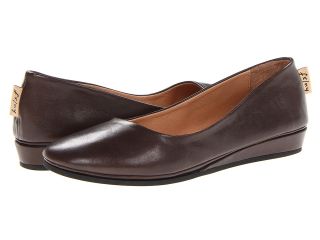 French Sole Zeppa Womens Slip on Shoes (Brown)