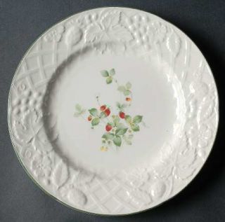Mikasa Strawberry Lane Salad/Dessert Plate, Fine China Dinnerware   Stoneware,Wh
