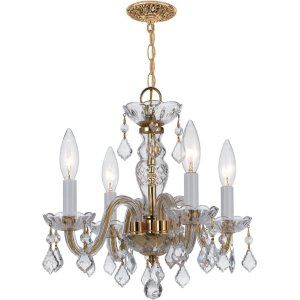 Crystorama Lighting CRY 1064 PB CL MWP Traditional Crystal Chandelier Clear Hand
