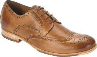 Mens Rockport Castleton Wingtip   Tan Leather Lace Up Shoes