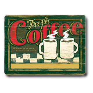 Artehouse Fresh Coffee Wood Sign   20W x 14H in. Multicolor   0003 1576 26
