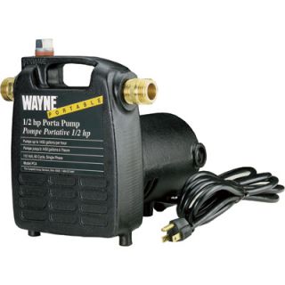 Wayne Portable Pump   1450 GPH, 1/2 HP, 3/4in., Model# PC4