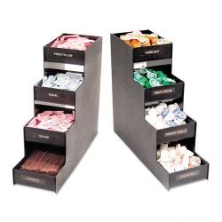 Vertiflex Narrow Condiment Organizer (BlackTotal compartments Eight (8)Includes four (4) shelves, four (4) removable dividers and identifier decal stripsDimensions 6 inches wide by 15.875 inches high x 19 inches deep )
