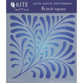 Judikins 6 Inch Square Kite Stencil nouveu Fern