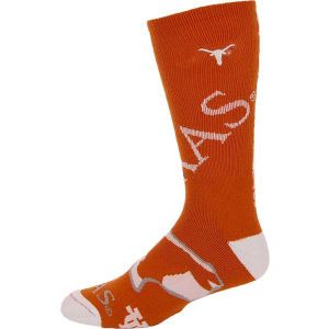 Texas Longhorns For Bare Feet State Outline Crew Sock