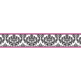 Sweet Jojo Designs Hot Pink, Black And White Isabella Wall Border