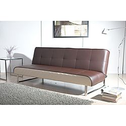 Seattle Brown And Cream Futon Sofa Bed