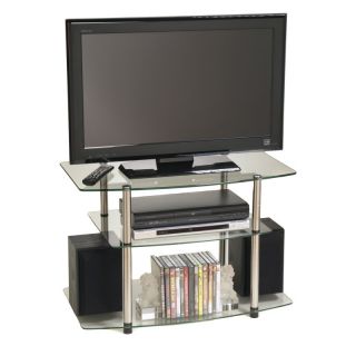 Convenience Concepts Classic Glass 3 Shelf TV Stand Multicolor   157004
