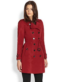 Burberry London Silk Bow Belt Trenchcoat   Parade Red