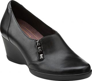 Womens Clarks Neala Sun   Black Leather Casual Shoes