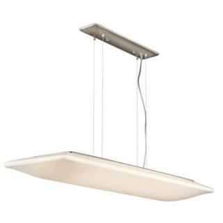 Kichler 10709NI Soft Contemporary/Casual Lifestyle Pendant 4 Light Fluorescent Fixture Brushed Nickel