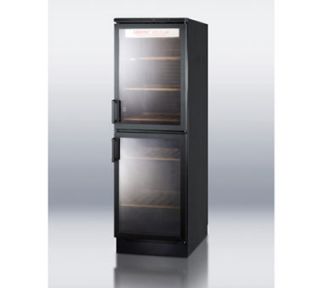 Summit Refrigeration Deluxe Wine Cellar w/ 120 Bottle Capacity, Temperature Display & Auto Defrost, Black