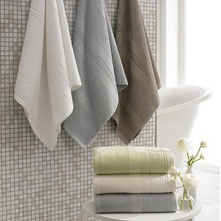 KASSATEX Textures Bath Towels, Taupe