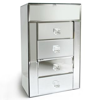 Decorative Home 4 drawer Glass Jewelry Box