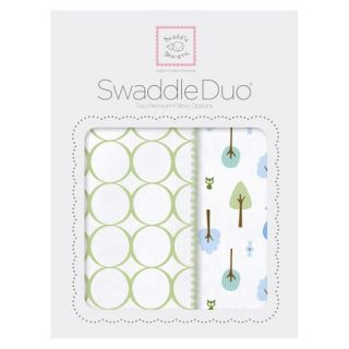 Swaddle Designs Cute & Calm SwaddleDuo 2pk   Kiwi Mod Circles