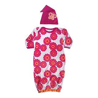 Sozo Butterfly Gown and Cap Set, Orange/Pink, Girls