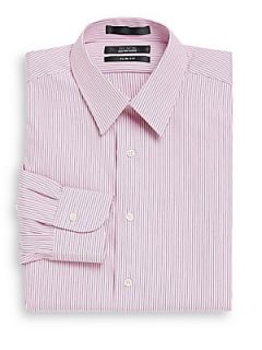 Striped Cotton Dress Shirt/Slim Fit   Pink