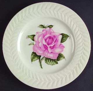Haviland Rose Salad Plate, Fine China Dinnerware   New York,Greylock Shape,Pink