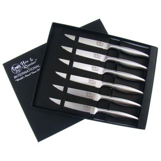 Hen and Rooster Stainless Steel Steak Knife Set (set Of 6)