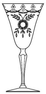 Seneca Cut 692 1/2 (Stem #190) Water Goblet   Stem #190