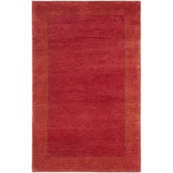 Hand knotted Gabeh Passage Rust Wool Rug (3 X 5)