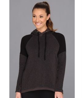 ALO Shore Hooded Hi Low Pullover Womens Sweatshirt (Black)