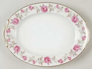 Noritake N1419 11 Oval Serving Platter, Fine China Dinnerware   Rc Stamp,Pink R