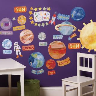 Wallies Solar System Interactive Vinyl Peel and Stick Wall Mural 13528