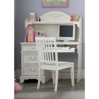 Liberty Arielle Antique White Student Desk, Hutch And Chair Set
