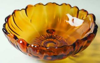 Colony Petals Amber 3 Toed Footed Bowl   Textured Leaf Design,3 Toed,Amber