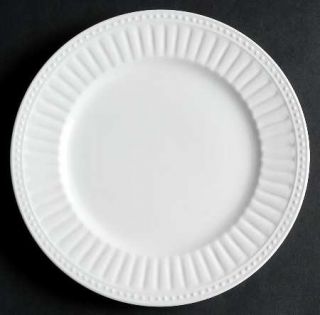 Gibson Designs Fairmont Retreat Salad Plate, Fine China Dinnerware   All White,F