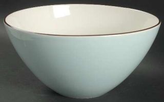 Pagnossin Audrey 9 Round Vegetable Bowl, Fine China Dinnerware   Robin Egg Blue