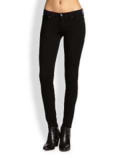7 For All Mankind Double Knit Skinny Jean   Black