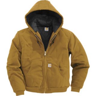 Carhartt Duck Active Jacket   Quilt Lined, Brown, 4XL Tall, Model# J140