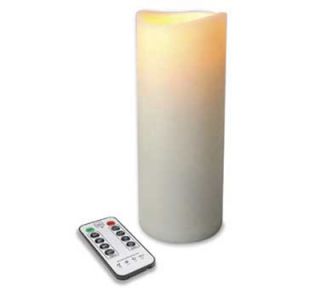 Hollowick 4 Flameless Outdoor Pillars w/ Remote, LED & Dual Timer, 9x3 in