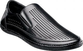 Mens Stacy Adams Northshore 24863   Black Leather Moc Toe Shoes