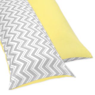 Sweet Jojo Designs Yellow And Grey Zig Zag Full Length Double Zippered Body Pillow Case Cover (Zig zag print/ solid yellowThread count 200Materials 100 percent cottonZipper closures on both sides for easy useCare instructions Machine washableDimensions