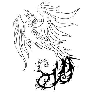 Dragon Tattoo Black Vinyl Decal (BlackEasy to applyIncludes instructionsDimensions 22 inches wide x 35 inches long )