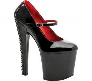 Womens Pleaser Taboo 788FH   Black/Red/Black Patent High Heels