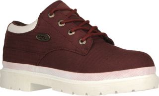 Mens Lugz Drifter LO Ripstop   Burgundy/White Textile Boots
