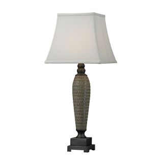 Hgtv Home Glazed Ceramic 1 light Grey Table Lamp
