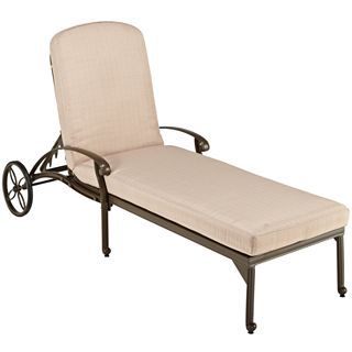 Floral Blossom Taupe Chaise Lounge Chair