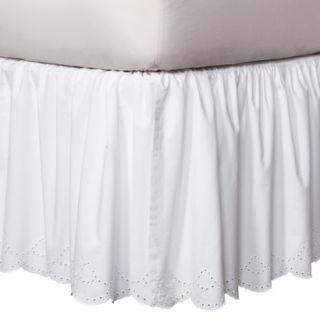 Simply Shabby Chic Eyelet Bedskirt   White (Twin)